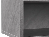 Schoenenkast / schoenenrek 2 vakken - 60 x 30 x 44 cm - betonkleur - incl. zitkussen - afbeelding 10 van  10
