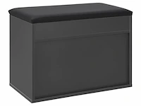 Schoenenkast / schoenenrek 2 vakken - 60 x 30 x 44 cm - donkergrijs - incl. zitkussen - afbeelding 6 van  10