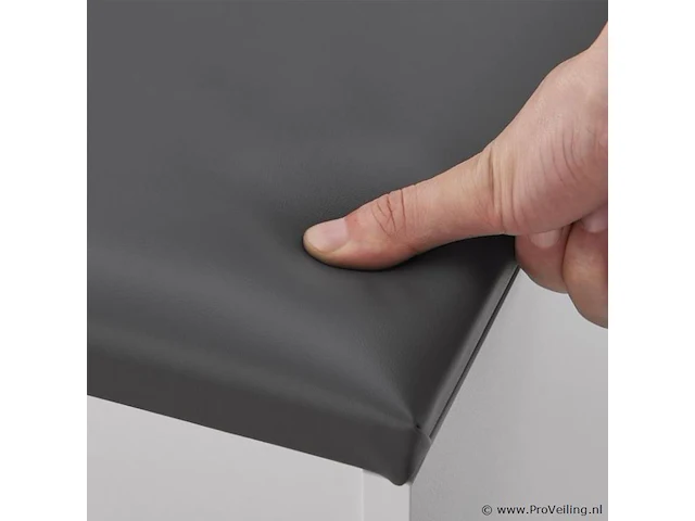 Schoenenkast / schoenenrek 2 vakken - 60 x 30 x 44 cm - wit - incl. zitkussen - afbeelding 9 van  10