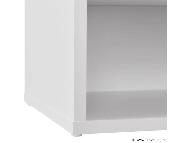 Schoenenkast / schoenenrek 2 vakken - 60 x 30 x 44 cm - wit - incl. zitkussen - afbeelding 10 van  10