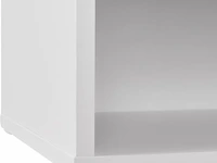 Schoenenkast / schoenenrek 2 vakken - 60 x 30 x 44 cm - wit - incl. zitkussen - afbeelding 10 van  10