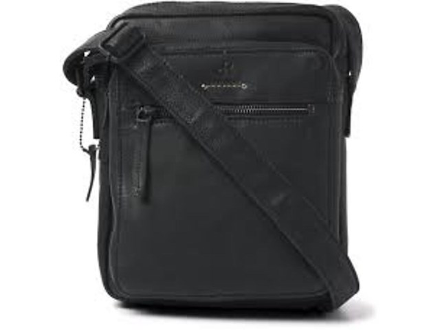 Schoudertas dr amsterdam, 932680, zwart, man - afbeelding 1 van  4