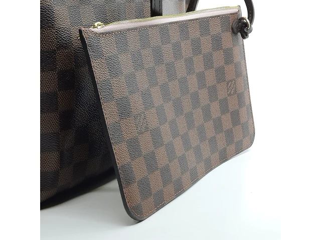 Schoudertas met portemonnee, louis vuitton, neverfull mm ebene - afbeelding 3 van  12