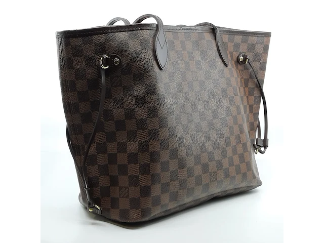 Schoudertas met portemonnee, louis vuitton, neverfull mm ebene - afbeelding 5 van  12