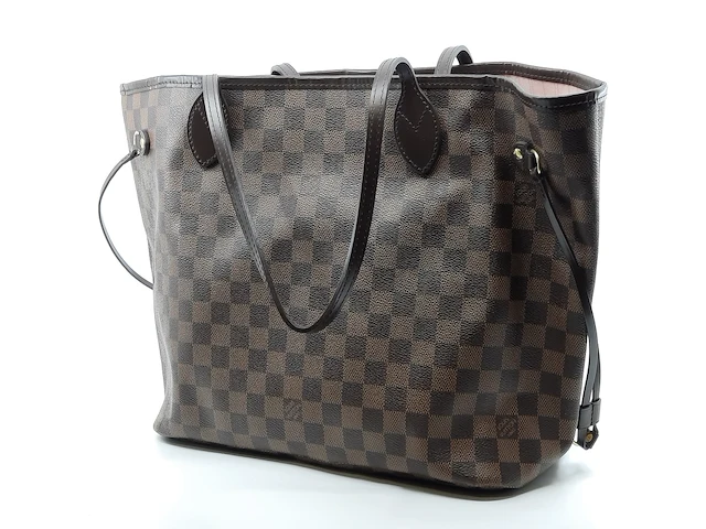 Schoudertas met portemonnee, louis vuitton, neverfull mm ebene - afbeelding 6 van  12