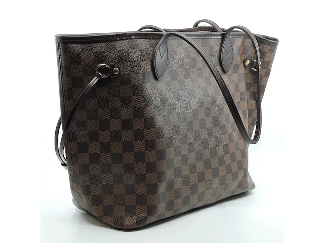 Schoudertas met portemonnee, louis vuitton, neverfull mm ebene - afbeelding 7 van  12