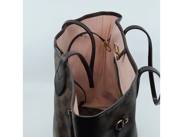 Schoudertas met portemonnee, louis vuitton, neverfull mm ebene - afbeelding 11 van  12