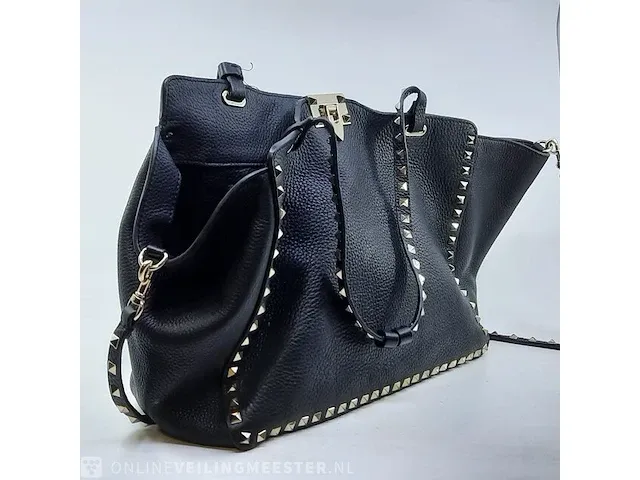 Schoudertas valentino, medium grainy calfskin rockstud - afbeelding 5 van  10