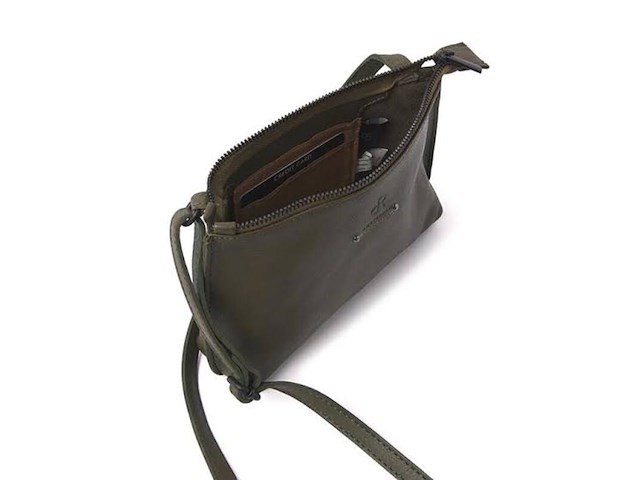 Schoudertasje dr amsterdam, tampa, olive, crossbody - afbeelding 3 van  5