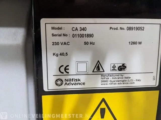 Schrobzuigmachine nilfisk, ca 340 - afbeelding 7 van  8