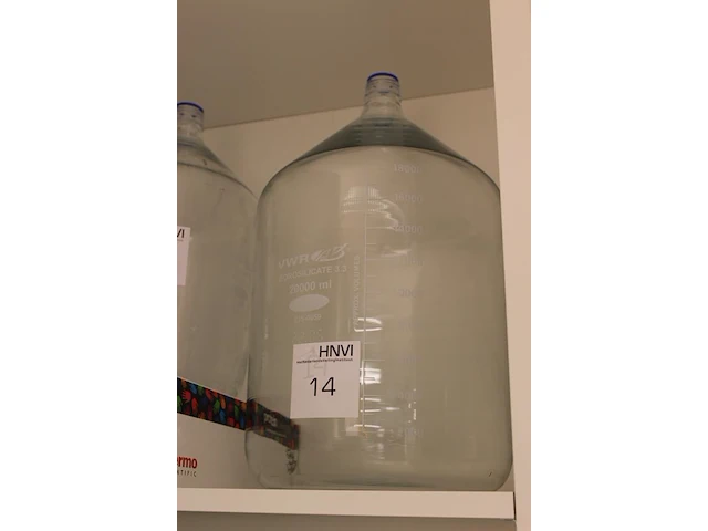 Schroefdraadfles vwr helder glas 20 liter. - afbeelding 2 van  2