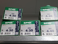 Schroeven spax in diverse maten, 18 doosjes voornamelijk vol. - afbeelding 2 van  5