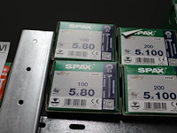 Schroeven spax in diverse maten, 18 doosjes voornamelijk vol. - afbeelding 4 van  5