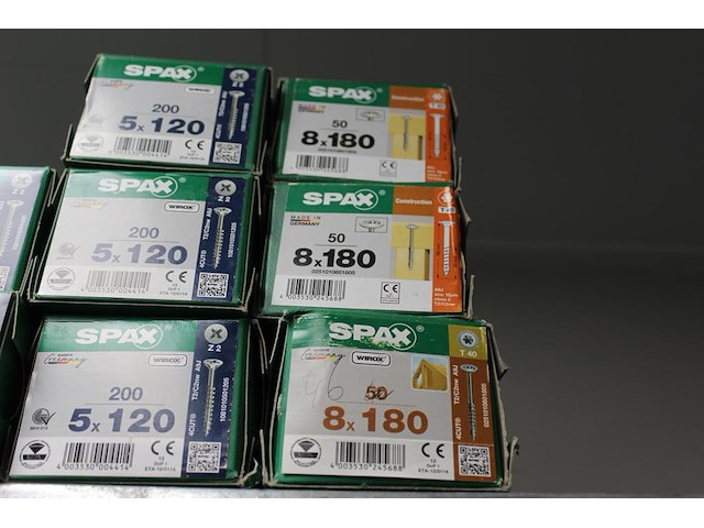 Schroeven spax in diverse maten, 18 doosjes voornamelijk vol. - afbeelding 5 van  5