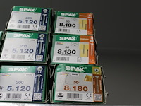 Schroeven spax in diverse maten, 18 doosjes voornamelijk vol. - afbeelding 5 van  5