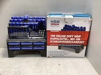 Schroevendraaierset - dopsleutel- bitset - 100-delig - soft grip - afbeelding 1 van  6