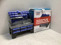 Schroevendraaierset - dopsleutel- bitset - 100-delig - soft grip - afbeelding 2 van  6