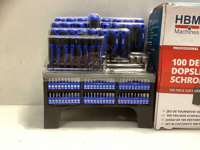 Schroevendraaierset - dopsleutel- bitset - 100-delig - soft grip - afbeelding 3 van  6