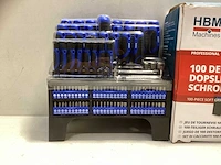 Schroevendraaierset - dopsleutel- bitset - 100-delig - soft grip - afbeelding 3 van  6