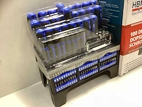 Schroevendraaierset - dopsleutel- bitset - 100-delig - soft grip - afbeelding 5 van  6