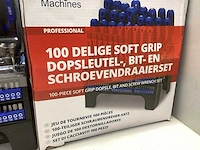Schroevendraaierset - dopsleutel- bitset - 100-delig - soft grip - afbeelding 6 van  6