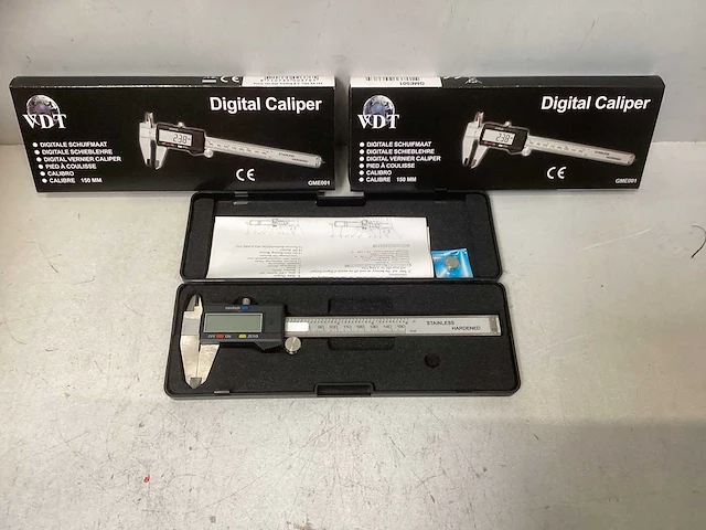 Schuifmaat digitaal - rvs (3x) - afbeelding 1 van  1