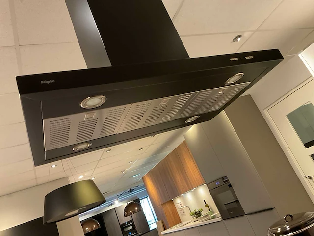 Schuller c fma fino matt-c avo avola eiland showroomkeuken met hoekwandopstelling en hoge kastenwand - afbeelding 37 van  59