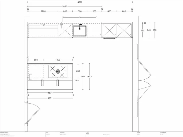 Schuller c mat matera eilandkeuken met wandopstelling - afbeelding 4 van  8