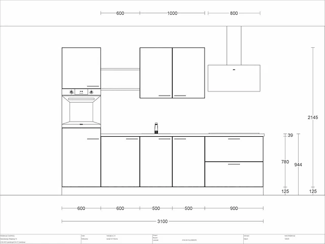 Schüller c uma uni matt rechtopgestelde keuken - afbeelding 2 van  6