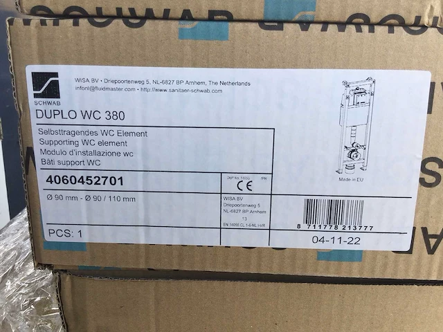 Schwab - duplo wc 380 - inbouwreservoir smal 36 cm. - afbeelding 2 van  4