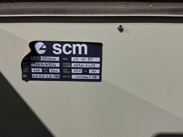 Scm - 1997 - compact 23 - vierzijdige profileer- en schaafmachine - afbeelding 15 van  23