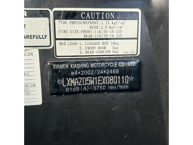 Scooter, sym, symphony az05w, 2014 - afbeelding 25 van  32