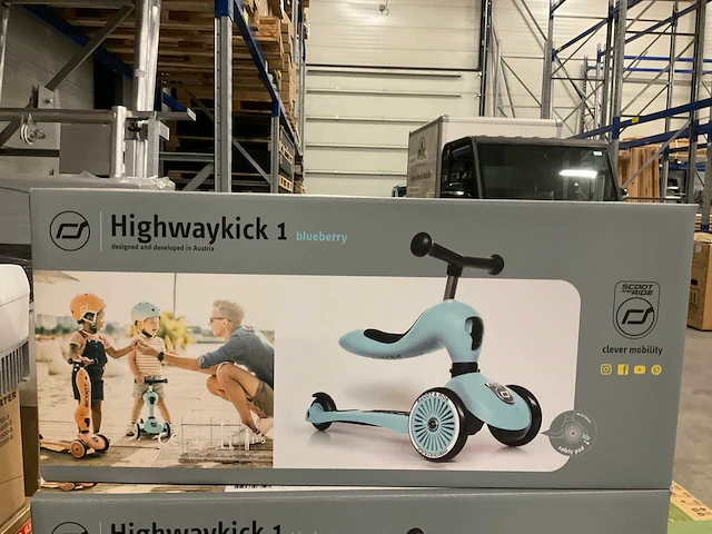 Scoot&ride highwaykick 1 blueberry - afbeelding 2 van  3
