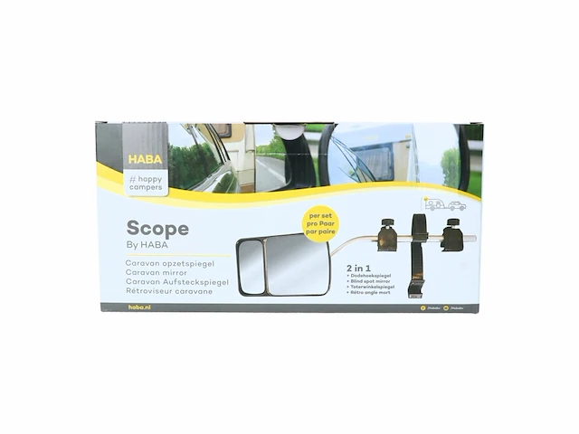 Scope dubbelfocus caravan spiegel set van 2 stuks - afbeelding 4 van  6