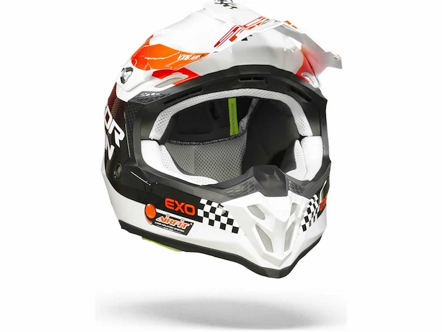 Scorpion vx-16 evo air soul white-red motorhelm (11x) - afbeelding 4 van  6