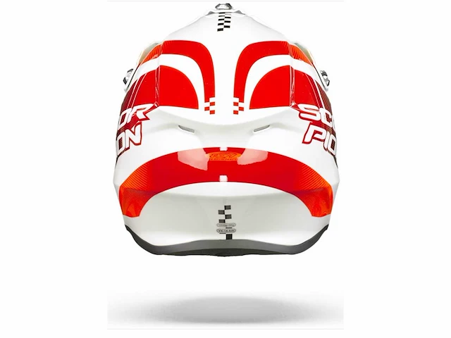 Scorpion vx-16 evo air soul white-red motorhelm (11x) - afbeelding 5 van  6