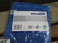 Scrubba microvezel pad blauw wecoline met afmeting 15,5 x 9,5 cm. 50 stuks. - afbeelding 2 van  2