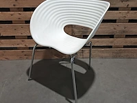 Sculpturale stoel vitra., tom vac, wit | chroom, design ron arad - afbeelding 1 van  7