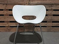 Sculpturale stoel vitra., tom vac, wit | chroom, design ron arad - afbeelding 2 van  7