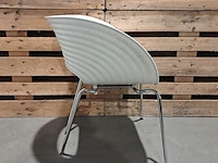 Sculpturale stoel vitra., tom vac, wit | chroom, design ron arad - afbeelding 3 van  7