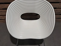 Sculpturale stoel vitra., tom vac, wit | chroom, design ron arad - afbeelding 5 van  7