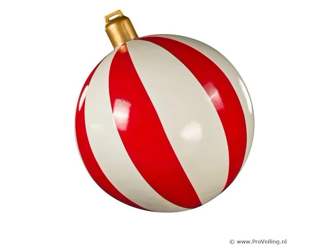 Sculpture van glasvezel, kerstbal - afbeelding 1 van  2