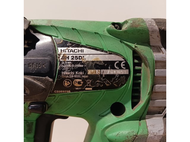 Sds boormachine (accu), hitachi, dh25dl, groen, 2015 - afbeelding 7 van  11