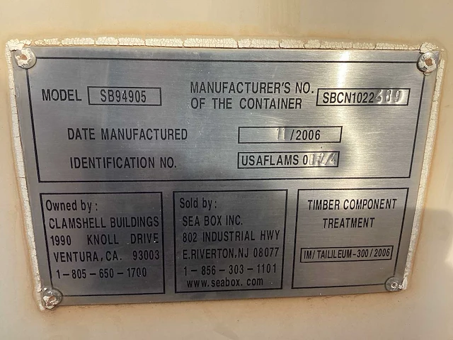 Sea box inc. sb94905 legercontainer - afbeelding 7 van  7
