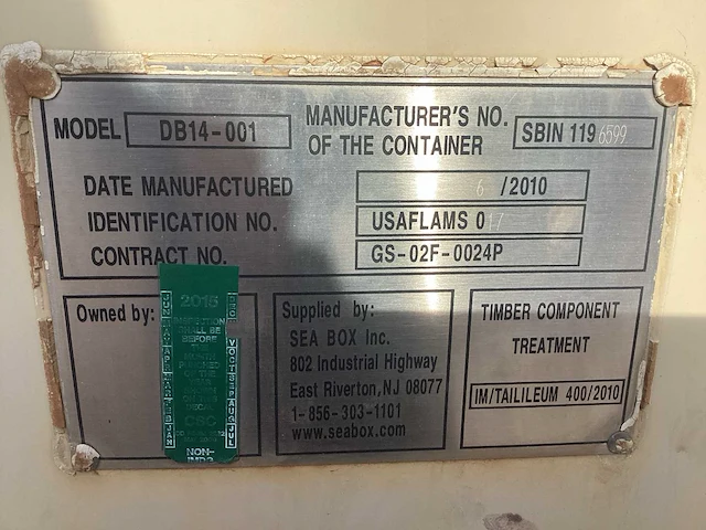 Sea box inc. sb94905 legercontainer - afbeelding 7 van  7