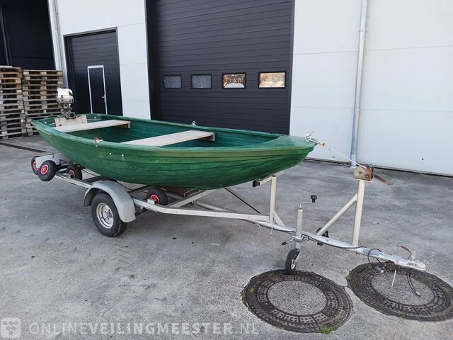 Seafiber 350 inl trailer en johnson 4 pk seafiber, 350, groen - afbeelding 1 van  22