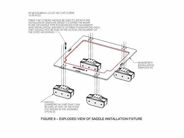 Seakeeper 7 - 9 | m8000 adaptor saddle kit - 90258 - afbeelding 1 van  6