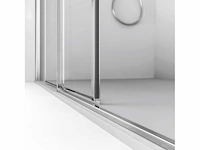 Sealskin acqua 5000 schuifdeur 2-delig voor nis, linkerdeel vast (incl. soft open close systeem) 140x200cm - afbeelding 4 van  10
