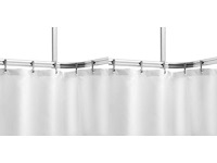 Sealskin easy roll - douchegordijnstangset - universeel - l en u vorm montage - 90x90x90 cm - mat aluminium - kleur rvs - afbeelding 1 van  2