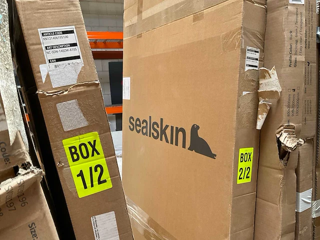 Sealskin inc. tweedelige schuifdeur softclose antikalk 140x200 cm - afbeelding 3 van  3